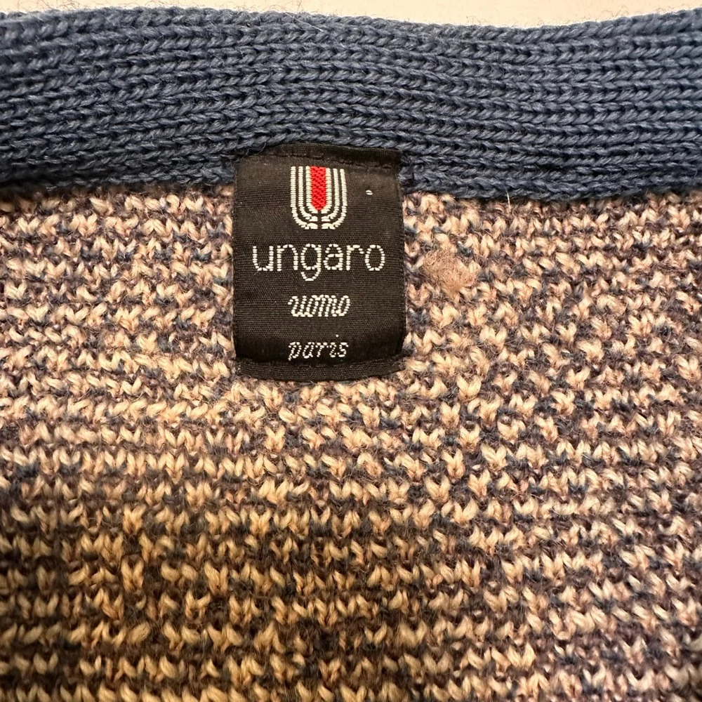 Vintage Ungaro Uomo Abstract Floral Knit Sweater | Paris Designer Pullover